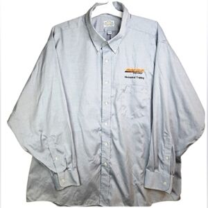 🎁 Eagle BNSF RAILWAY Mechanical Training Men's 80's TwoPly Pinpoint 34/35Gray